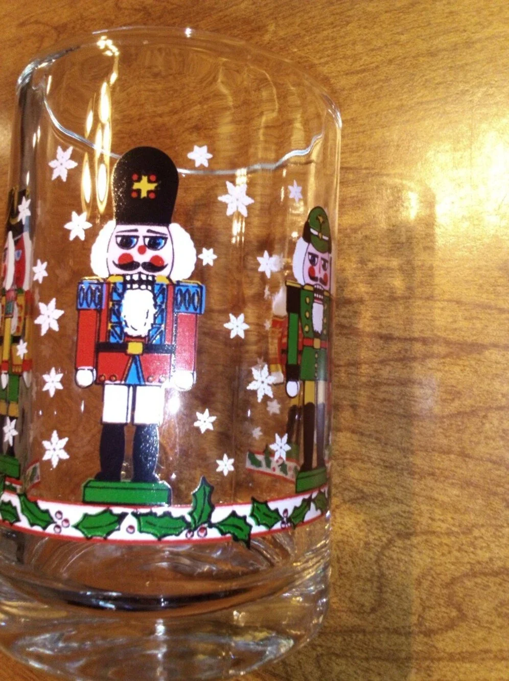 Nutcracker Holiday Clear Heavy Glass 4